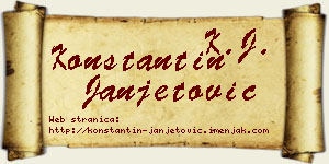 Konstantin Janjetović vizit kartica